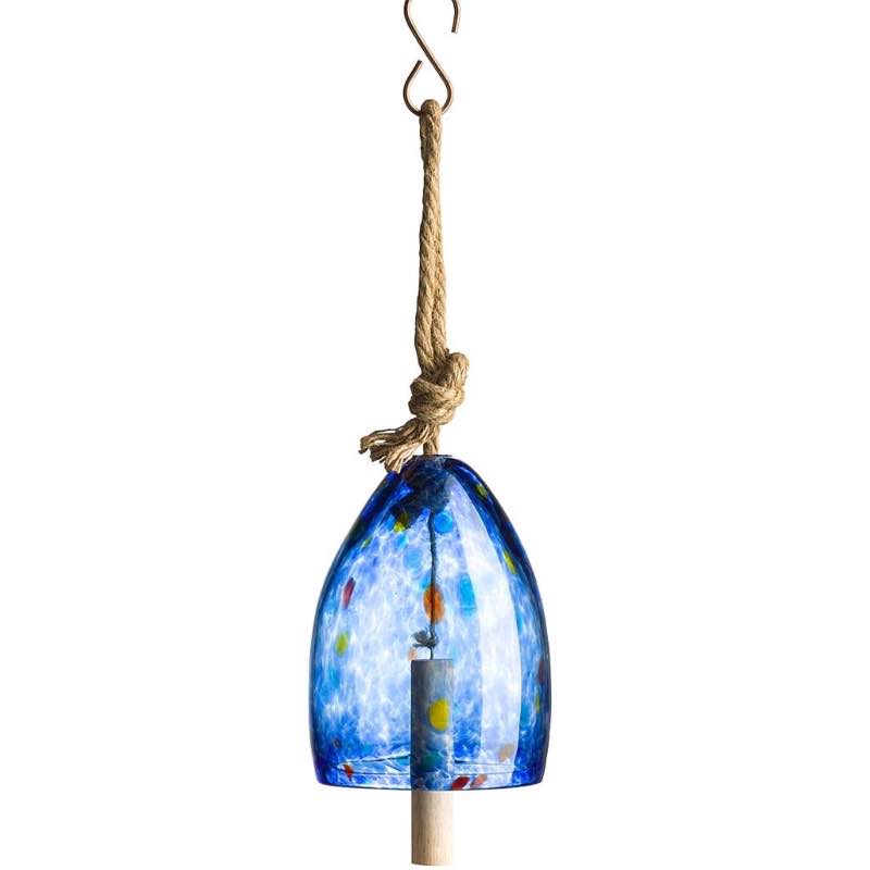 Glass Garden Bells - Blue